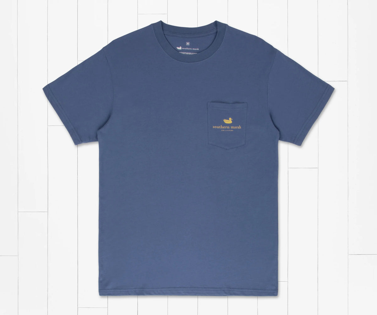 Warning Duck T-Shirt – Washed Camellia Color, Unisex Short Sleeve Tee With Custom Duck Design & Front Pocket - View #2