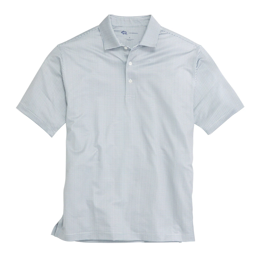 johnnie-O Atlanta Braves Cooperstown Birdie Performance Polo Shirt Button-Down in White