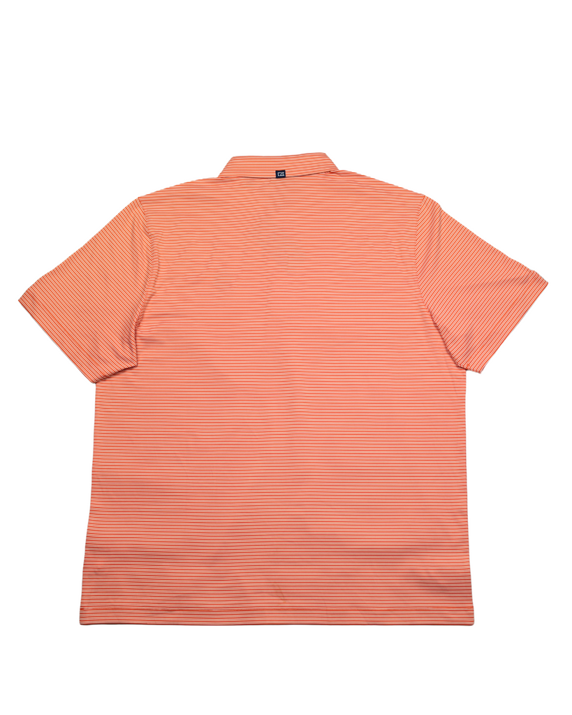 Auburn Tigers Forge Eco Double Stripe Stretch Recycled Mens Polo - Auburn Logo