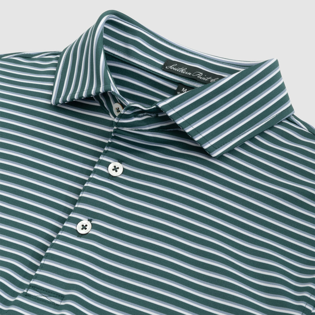 Commander Stripe Performance Polo