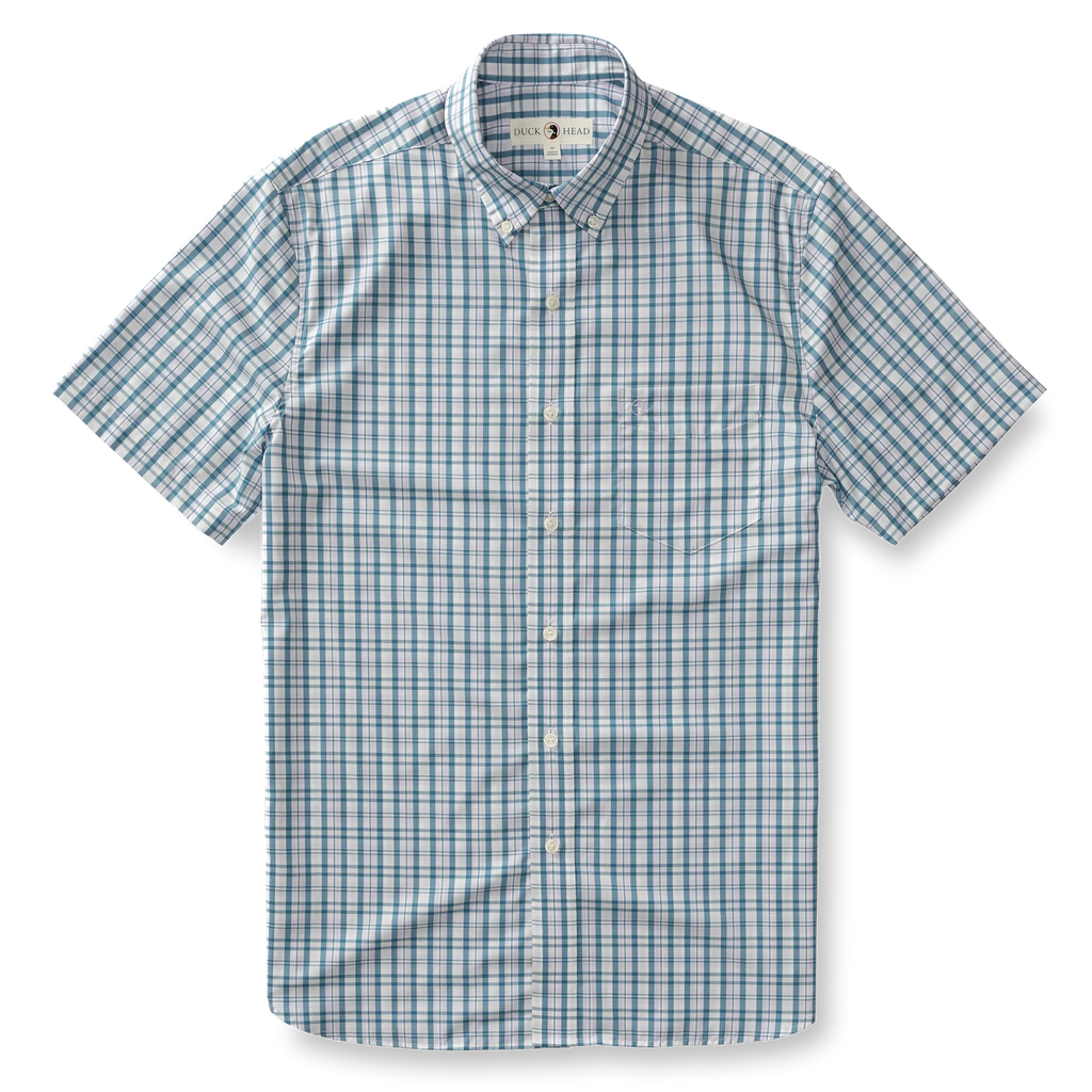 DH Short Sleeve Performance Poplin Milligan Plaid Shirt