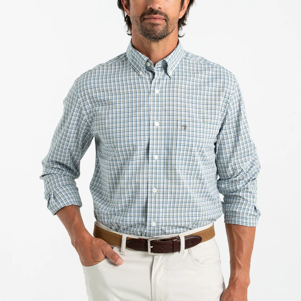 Benton Plaid Performance Poplin Sport Shirt