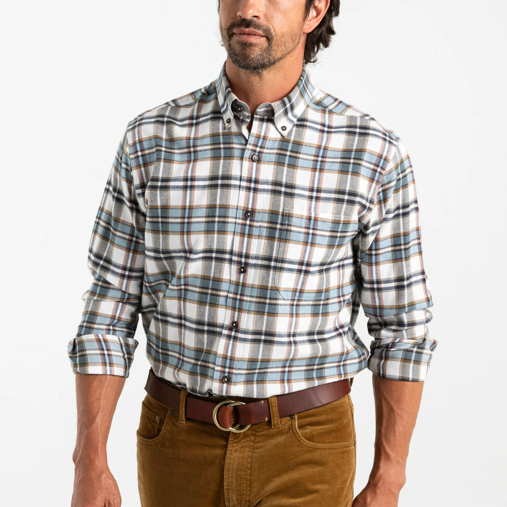 Russin Plaid Cotton Flannel Shirt