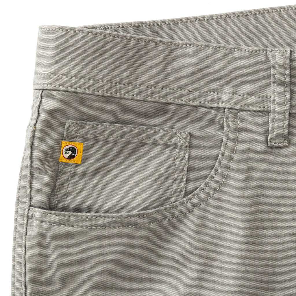 Pinpoint Canvas 5-Pocket Pants- Limestone Grey