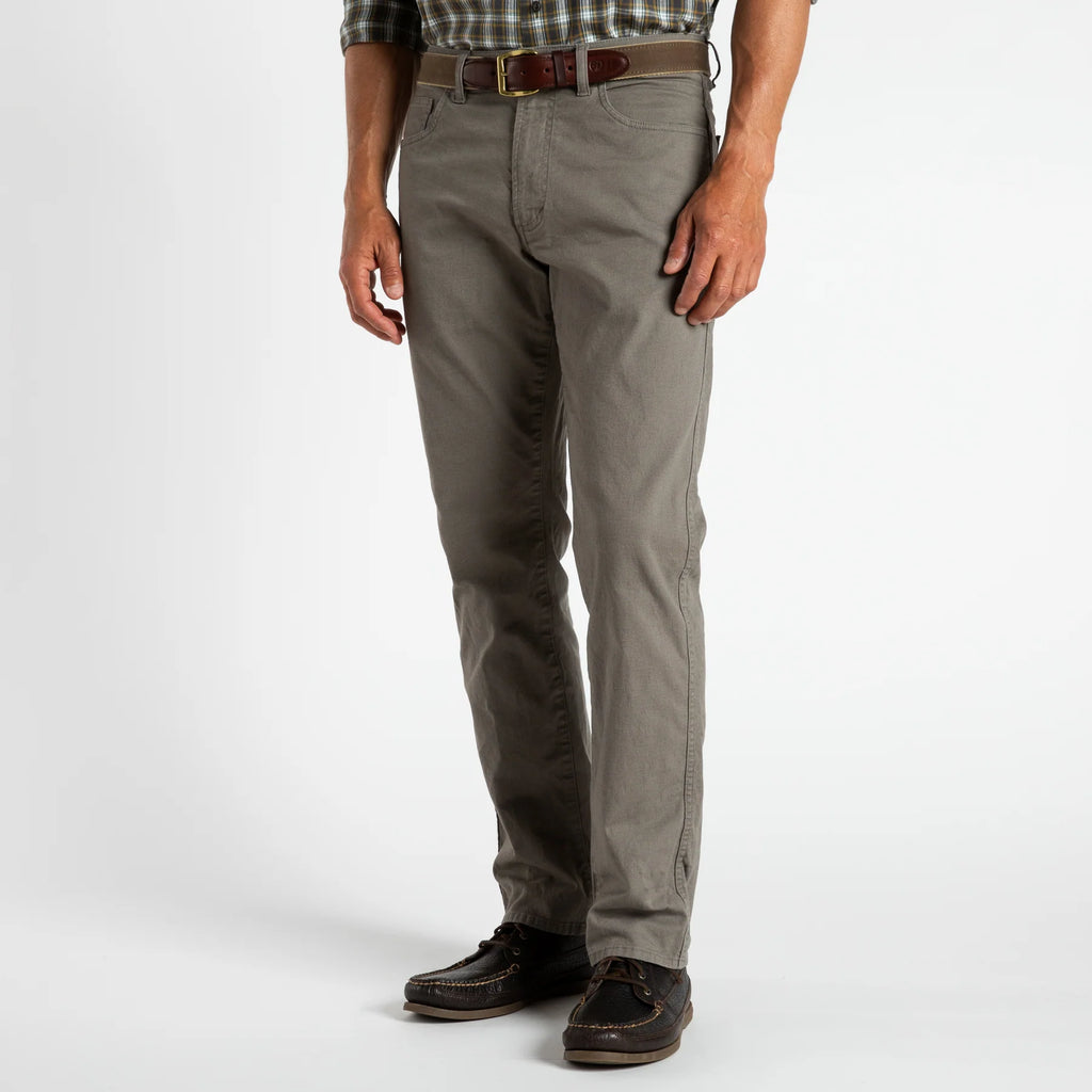 Pinpoint Canvas 5-Pocket Pants- Brushed Nickel