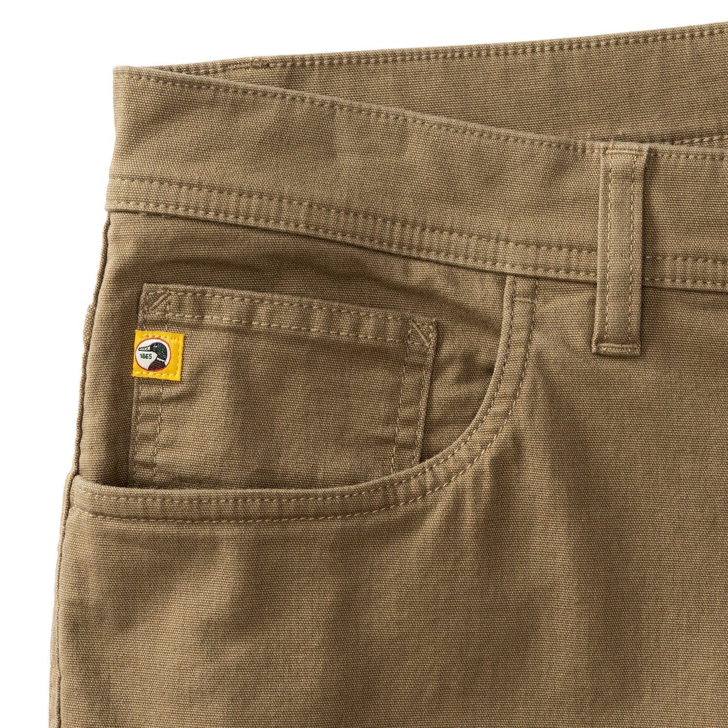 Outfitters Green | High 5-Pocket Pines Pinpoint Canvas Pants- Covert