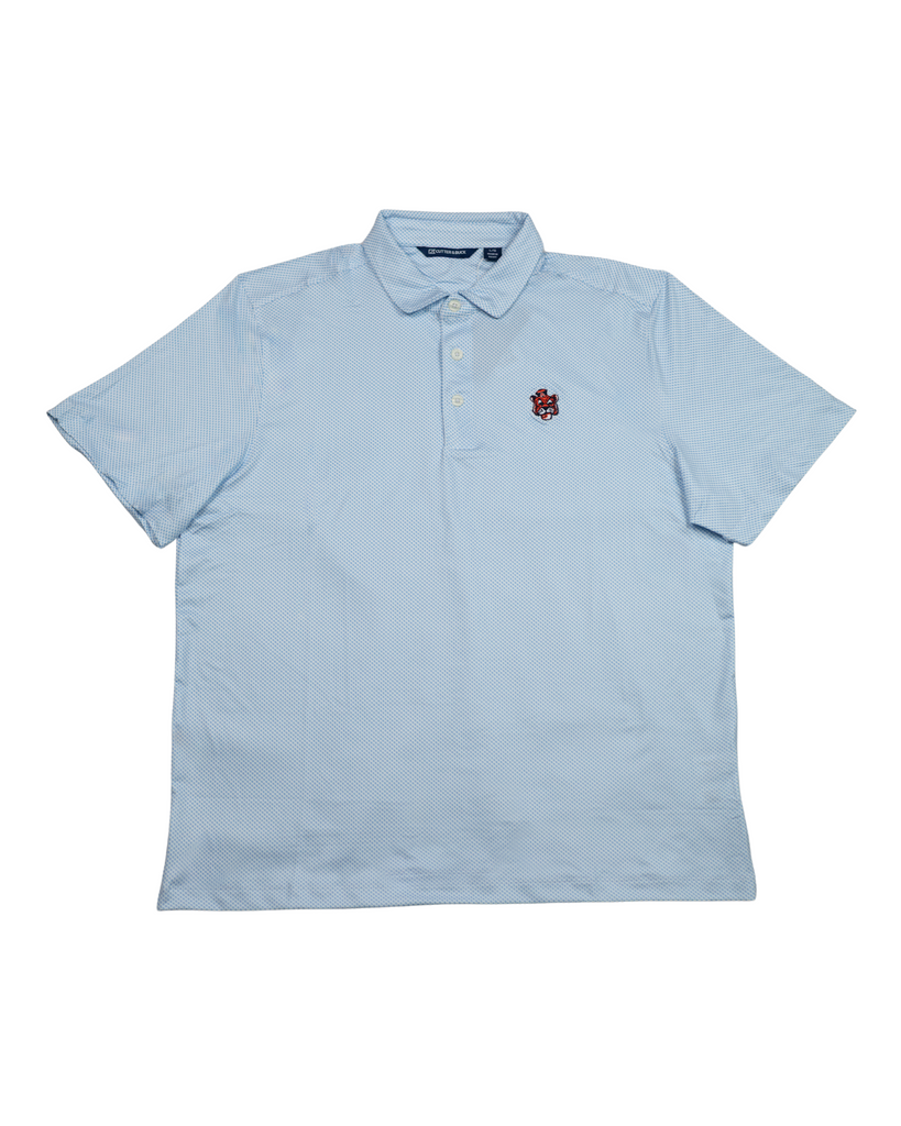 Auburn Tigers Pike Eco Symmetry Print Stretch Recycled Mens Polo - Sailor Aubie Logo