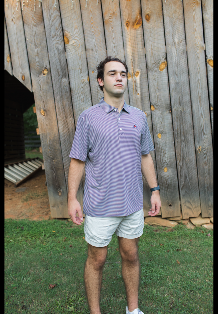 Georgia Bulldogs Forge Eco Double Stripe Stretch Recycled Mens Polo
