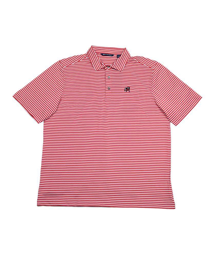 Georgia Bulldogs Virtue Eco Pique Stripe Recycled Mens Polo