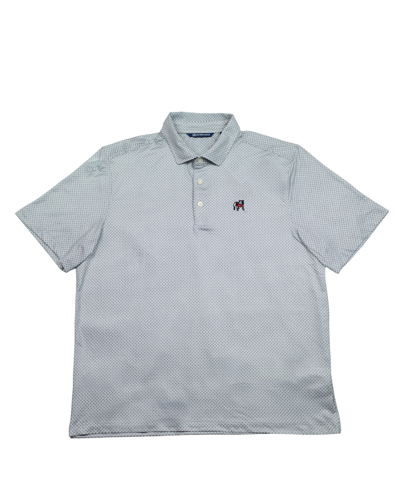 Georgia Bulldogs Pike Eco Diamond Dot Print Recycled Mens Polo