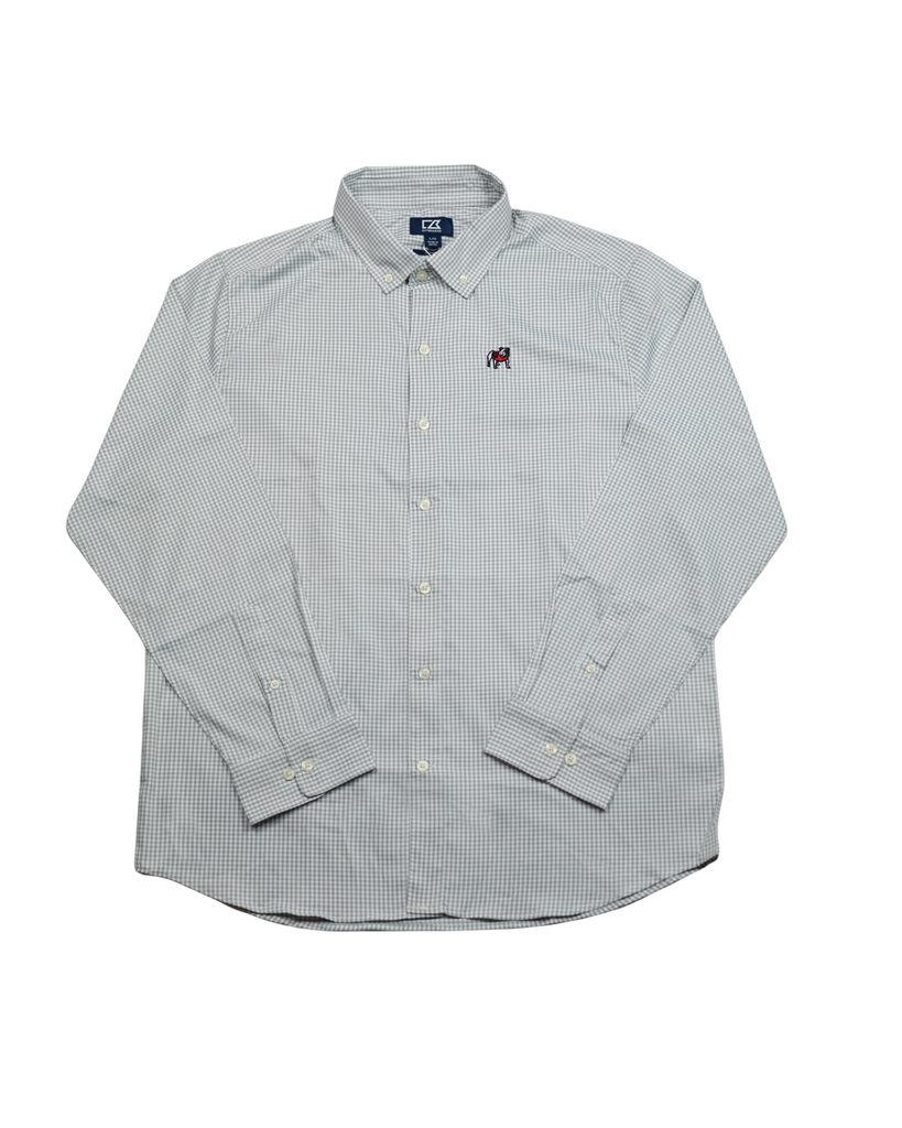 Georgia Bulldogs Skyline Eco Gingham Button Down Shirt