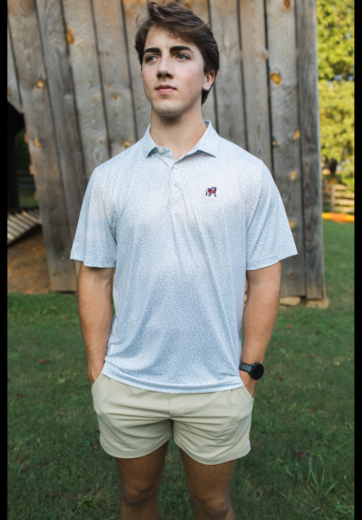 Georgia Bulldogs Pike Eco Flora Print Recycled Mens Polo