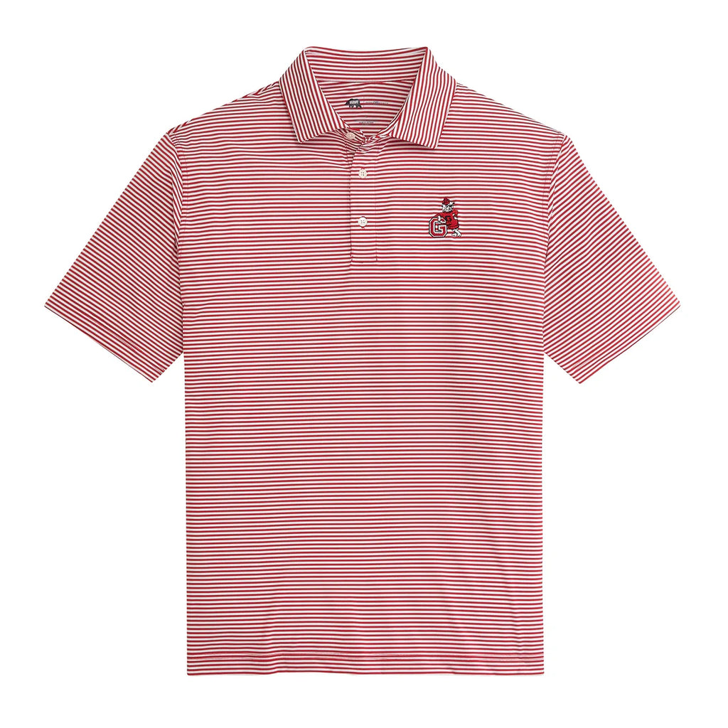 UGA G Dawg Echo Stripe Performance Polo