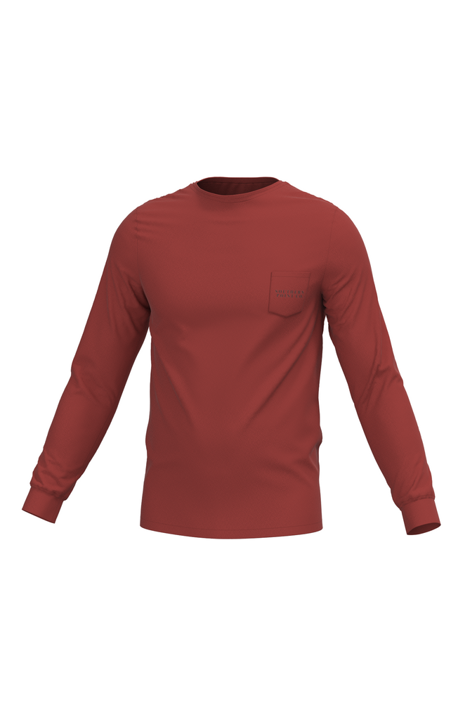 CLAY SHOOTING LONG SLEEVE POCKET TEE