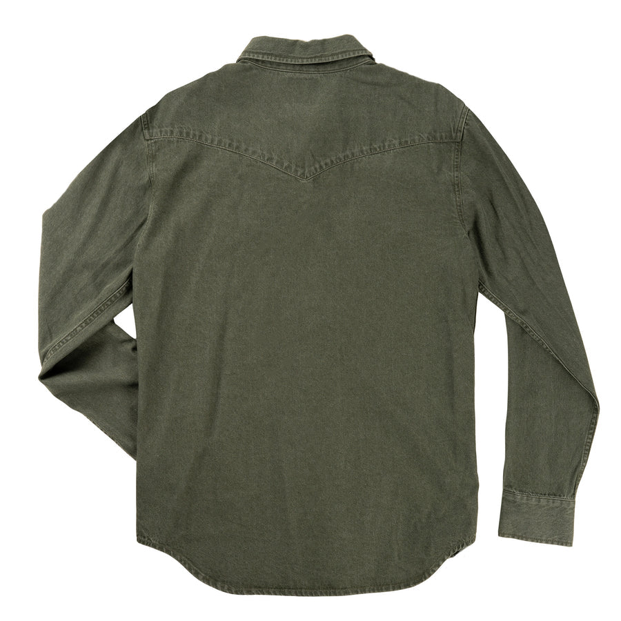 The Wyatt Pearl Snap Long Sleeve Denim Shirt