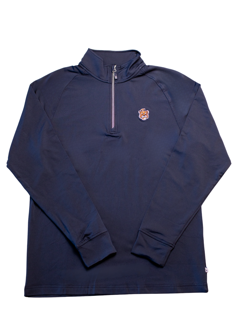 Cutter & Buck Auburn Tigers Adapt Eco Knit Quarter Zip - Sailor Aubie Logo