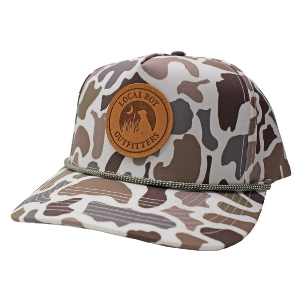 Youth Leather Patch High Crown Rope Hat | High Pines Outfitters