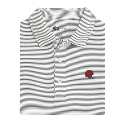 UGA Vintage Helmet Birdie Stripe Performance Polo