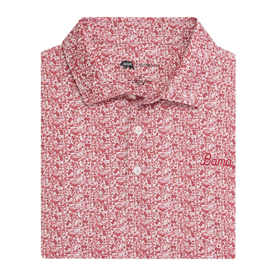 Alabama Icons Printed Performance Polo