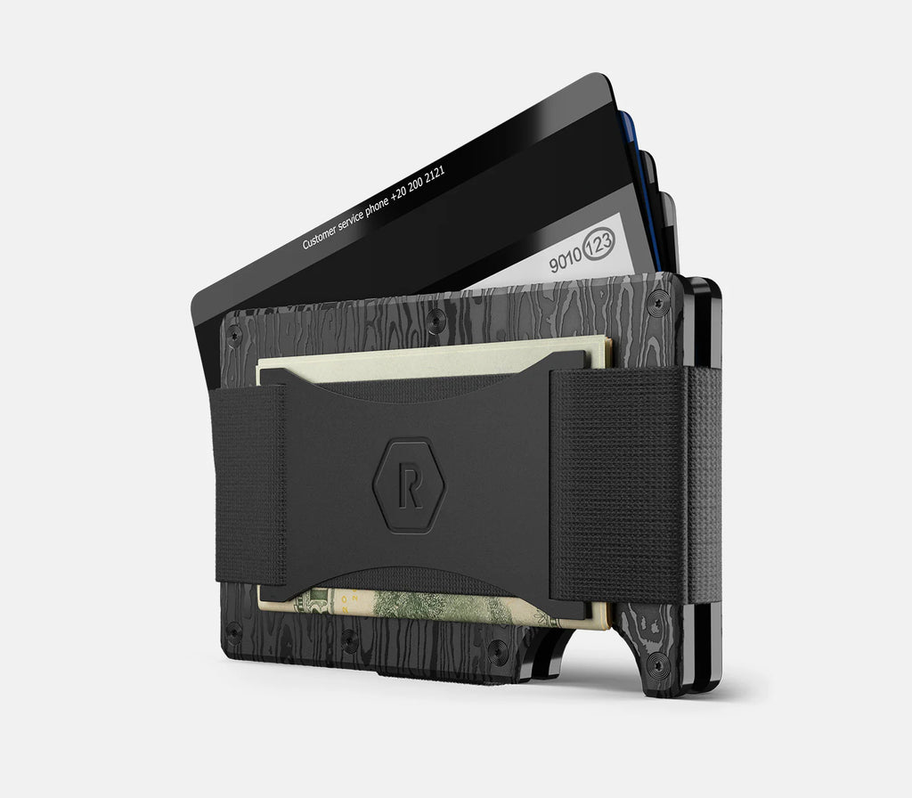 Ridge Wallet with Money Clip and Cash Strap