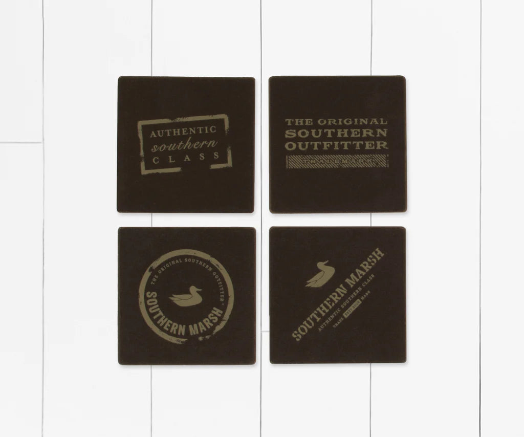 Waxed Canvas Coaster Set- Authentic