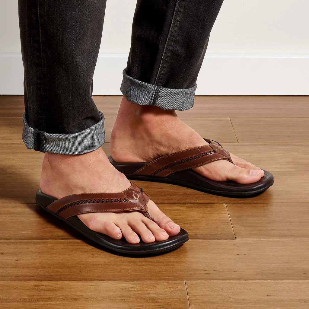 Mea Ola Men's Leather Beach Sandals