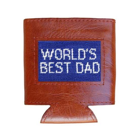 World's Best Dad- Needlepoint Can Cooler