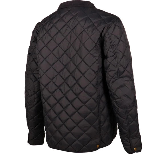 Shop barbour international gear quilted jacket in navy New